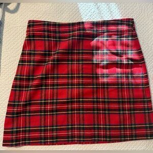 J. Crew Red Plaid Skirt NWT